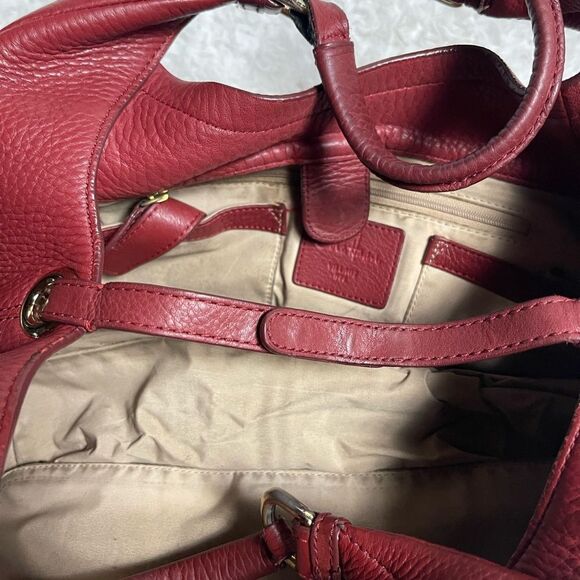 Cole Haan Red Leather Hobo Bag - Picture 9 of 13